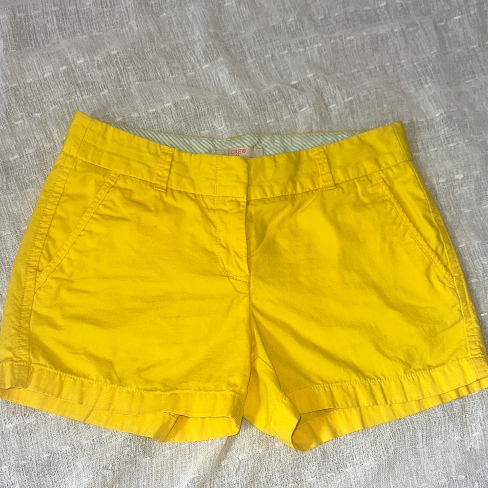 J. Crew Women's Yellow Cargo Shorts